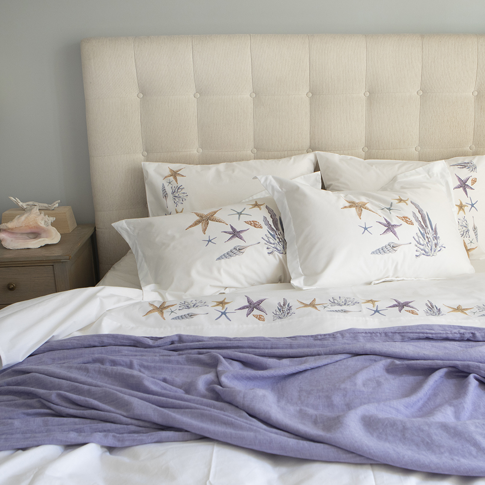 SET SÁBANAS TUYO PRINT STELLA KING 200 HILOS ALGODÓN BLANCO ESTAMPADO - 4
