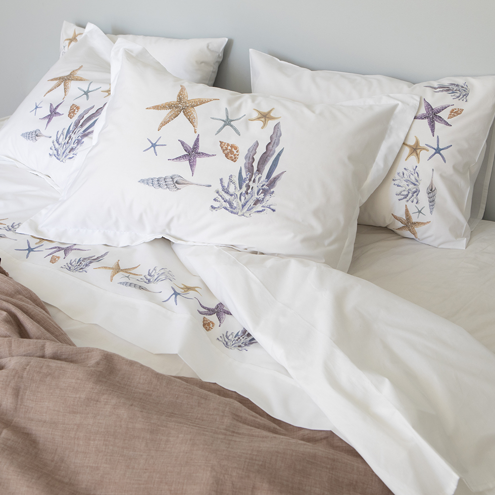 SET SÁBANAS TUYO PRINT STELLA 2 PLAZAS 200 HILOS ALGODÓN BLANCO ESTAMPADO - 3