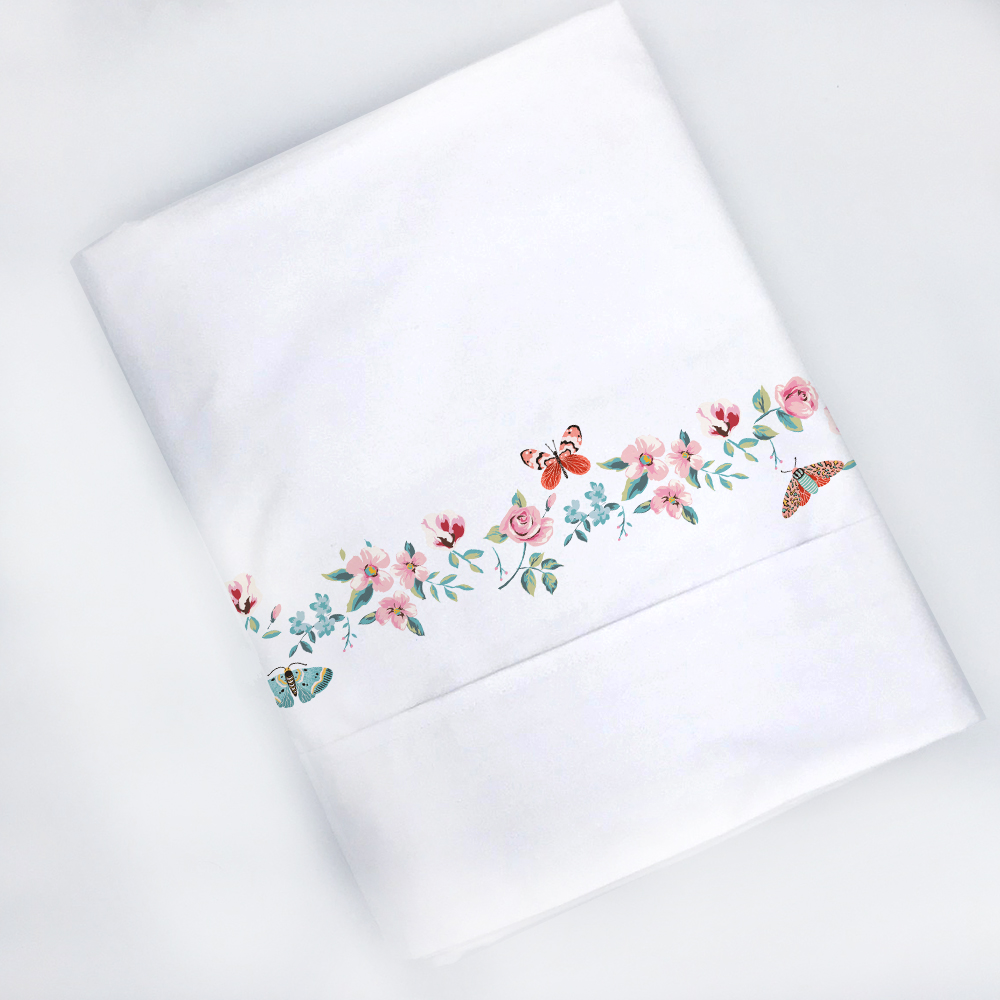 SET SÁBANAS TUYO PRINT ERIZO 1.5 PLAZAS 200 HILOS ALGODÓN BLANCO ESTAMPADO - 2