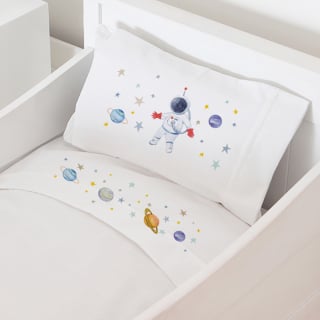 SET SÁBANAS TUYO PRINT ESPACIAL ALGODÓN MOISÉS COLECHO - 1