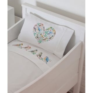 SET SÁBANAS TUYO PRINT PAJARITOS ALGODÓN BLANCO MOISÉS COLECHO - 1