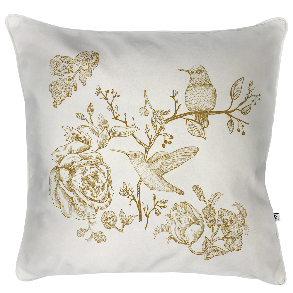 COJIN TUYO PRINT COLIBRI 60 X 60 CM CRUDO
