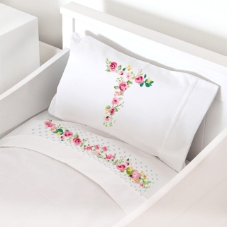 SET SÁBANAS TUYO PRINT LETRAS VINTAGE T BLANCO PACK & PLAY - 1