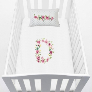 CUBREPLUMÓN TUYO PRINT COLECHO LETRAS VINTAGE D ALGODÓN BLANCO MOISÉS - 1