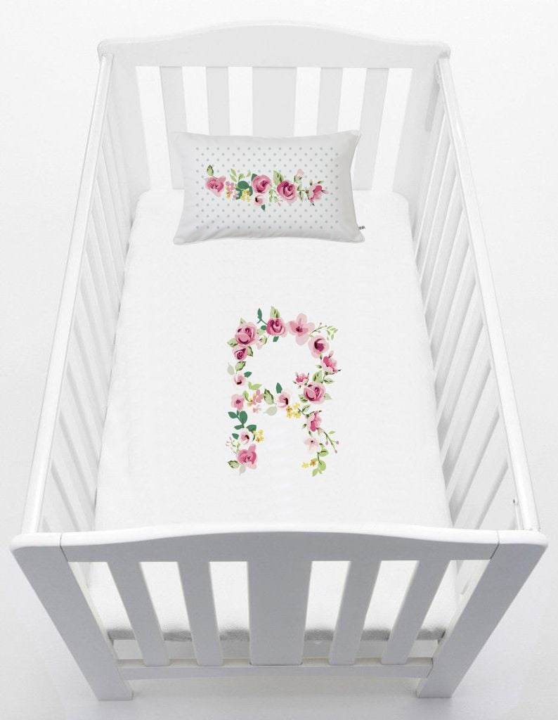 CUBREPLUMÓN TUYO PRINT LETRAS VINTAGE R ALGODÓN BLANCO MOISÉS COLECHO - 1