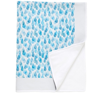 MANTA TUYO PRINT GOTAS DE AGUA POLAR BLANCO - 1