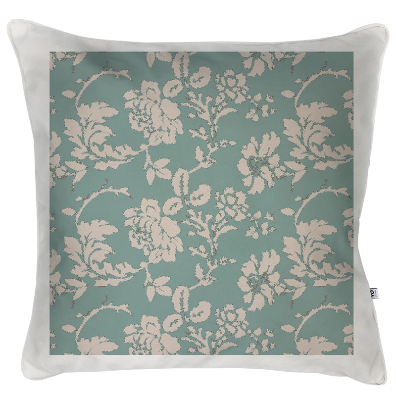 COJIN TUYO PRINT BROCATO AQUA 60 X 60 CM CRUDO