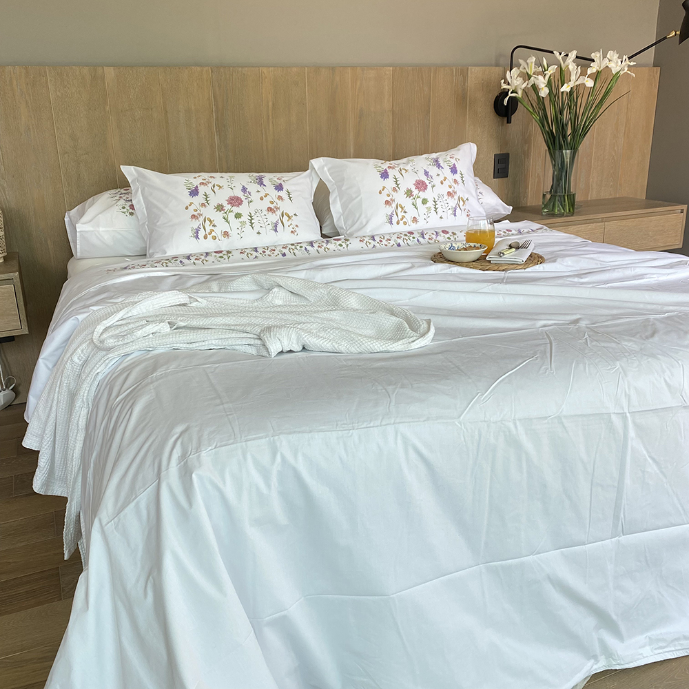 FUNDA TUYO PRINT ALMOHADA NOUVELLE 73 X 53 CM ALGODÓN BLANCO - 3