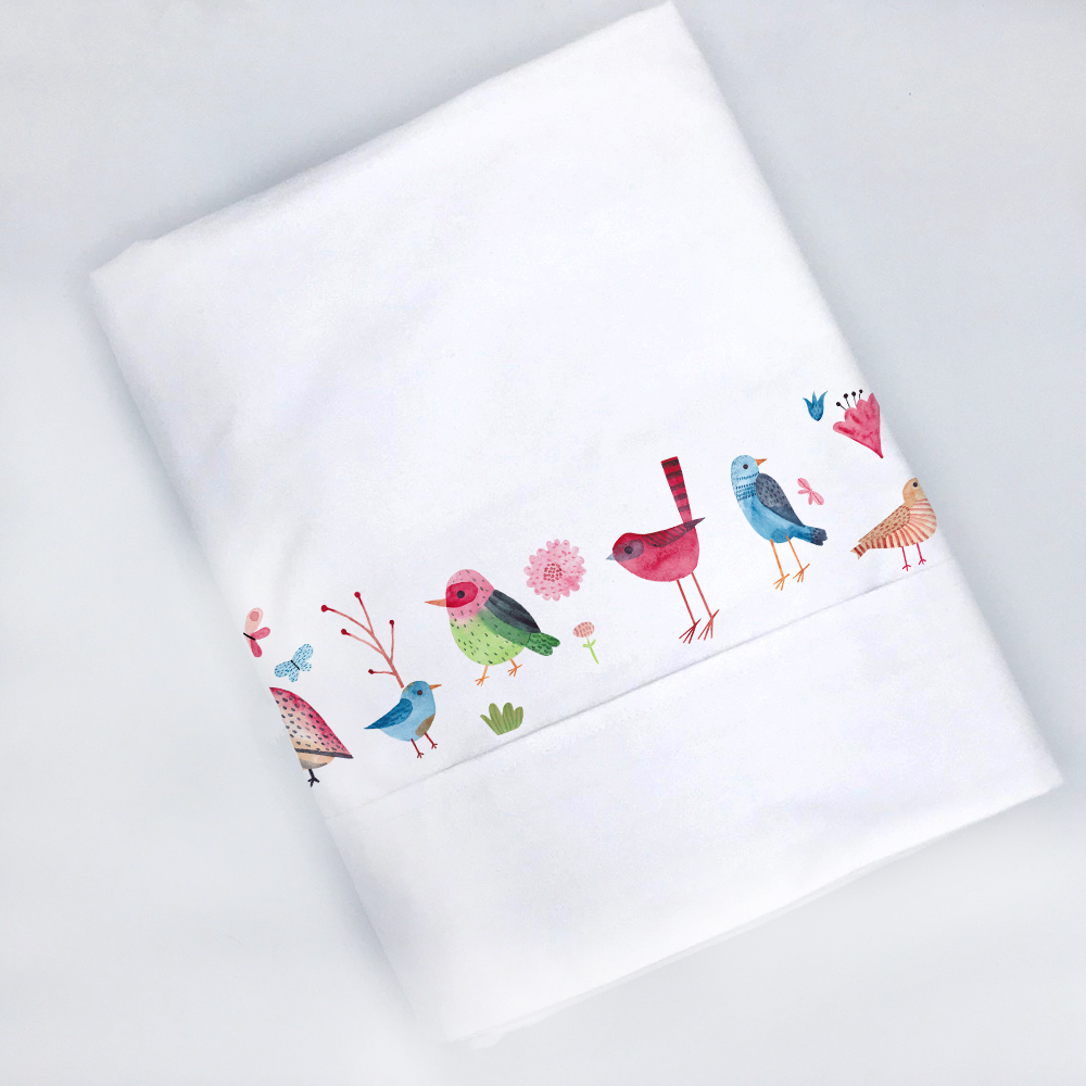 SET SÁBANAS TUYO PRINT SPRING 1 PLAZA 200 HILOS ALGODÓN BLANCO ESTAMPADO - 2