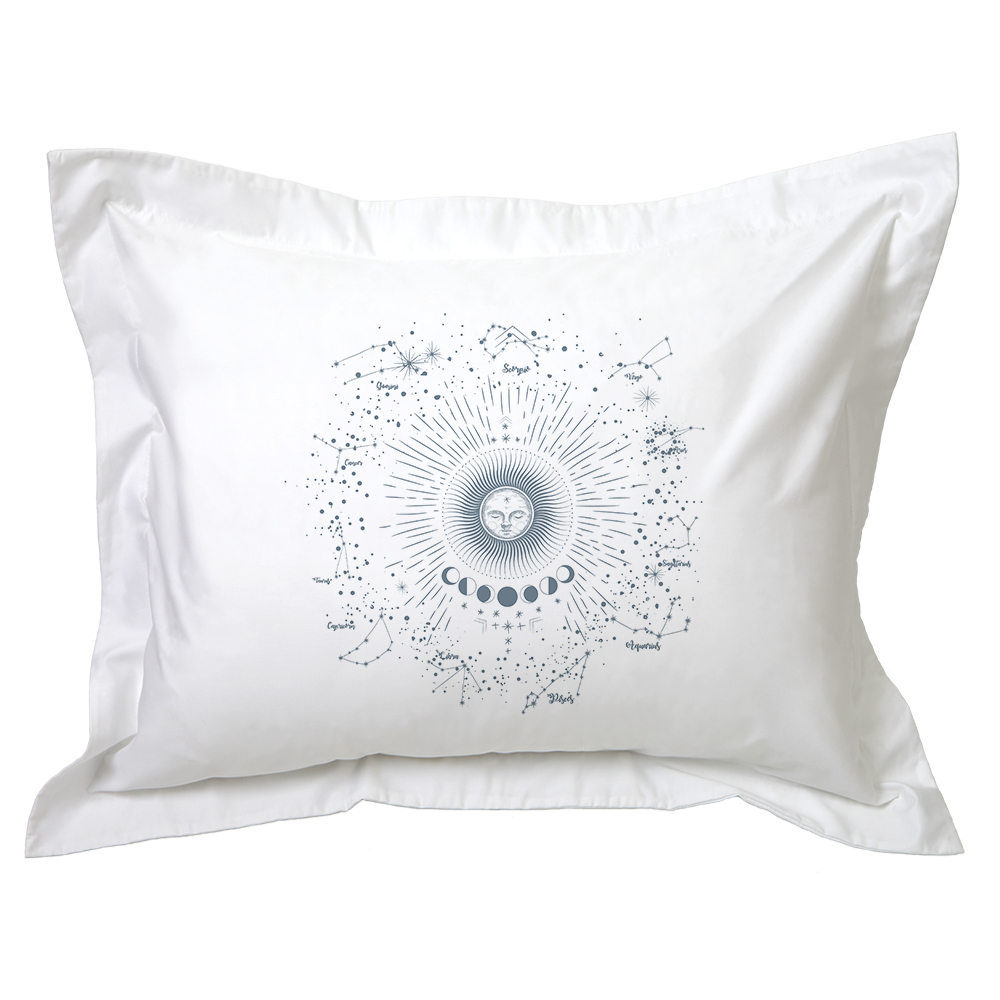FUNDA TUYO PRINT ALMOHADA CÓSMICO 74 X 54 CM ALGODÓN BLANCO - 1