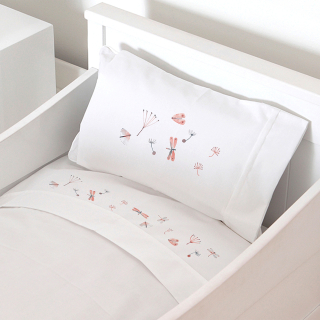 SET SÁBANAS TUYO PRINT BRISA CUNA ALGODÓN BLANCO - 1