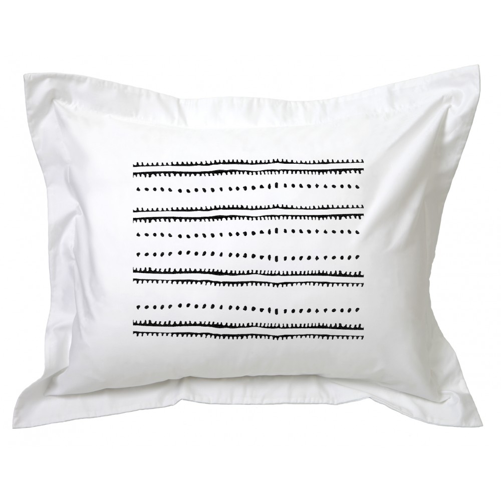 FUNDA TUYO PRINT ALMOHADA ETNICA 70 X 50 CM ALGODÓN BLANCO - 1