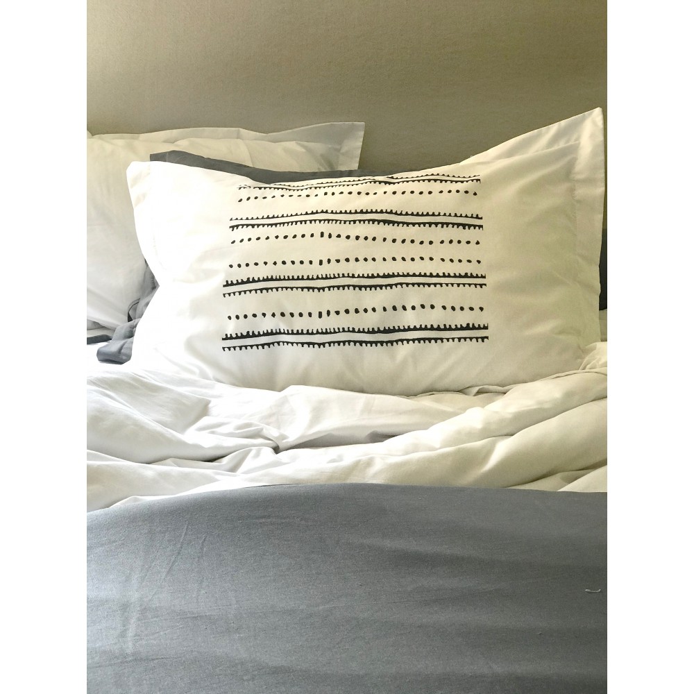 FUNDA TUYO PRINT ALMOHADA ETNICA 70 X 50 CM ALGODÓN BLANCO - 2