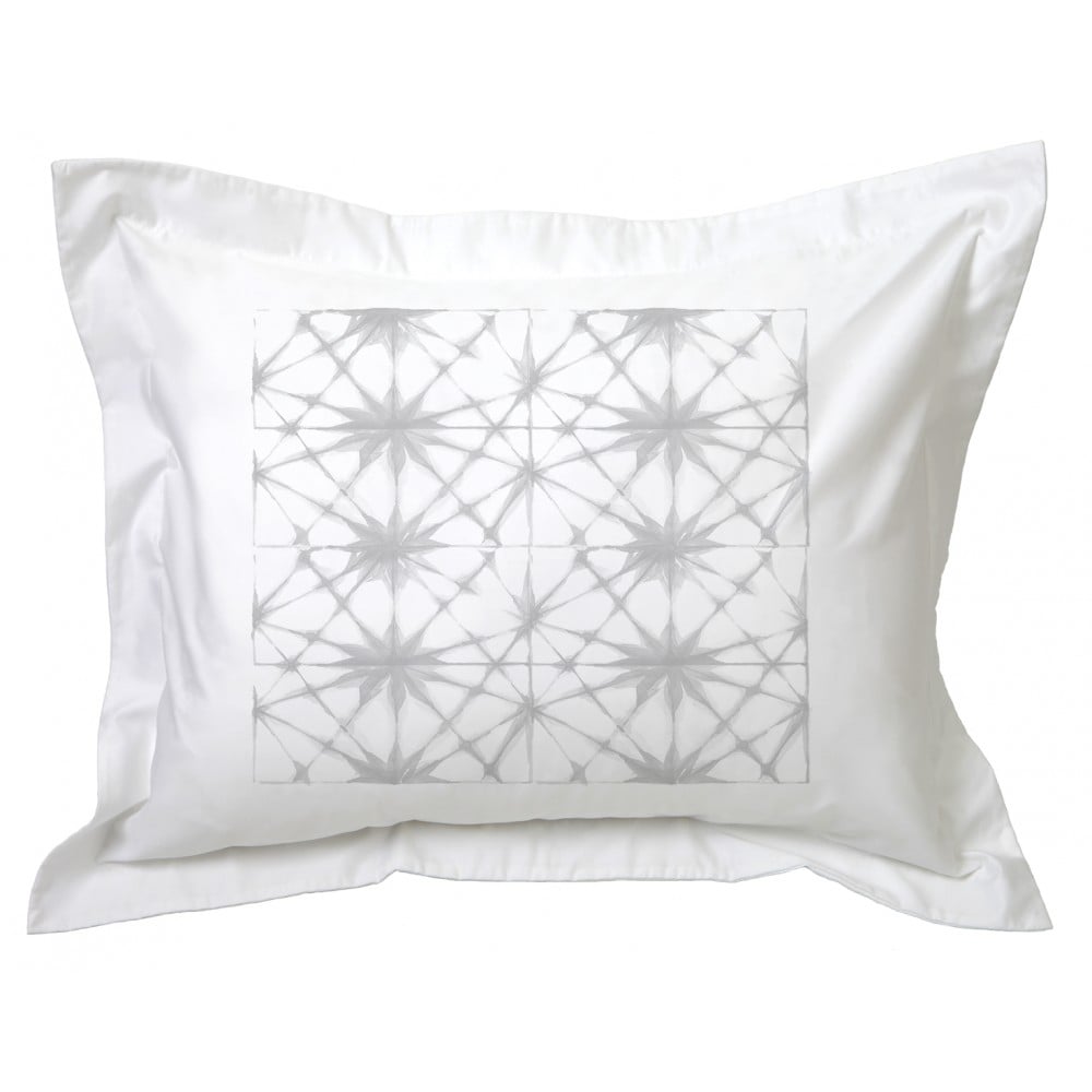 FUNDA TUYO PRINT ALMOHADA SHIBORI 70 X 50 CM ALGODON GRIS