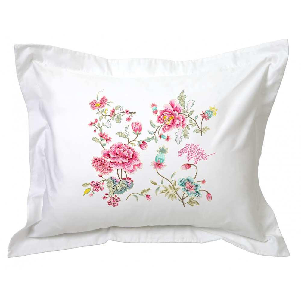 FUNDA TUYO PRINT ALMOHADA FRAN 70 X 50 CM ALGODON BLANCO