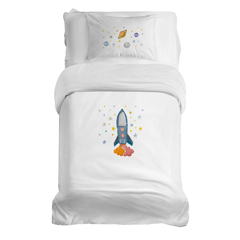 CUBREPLUMÓN TUYO PRINT ESPACIAL ALGODÓN BLANCO TRANSICIÓN - 1