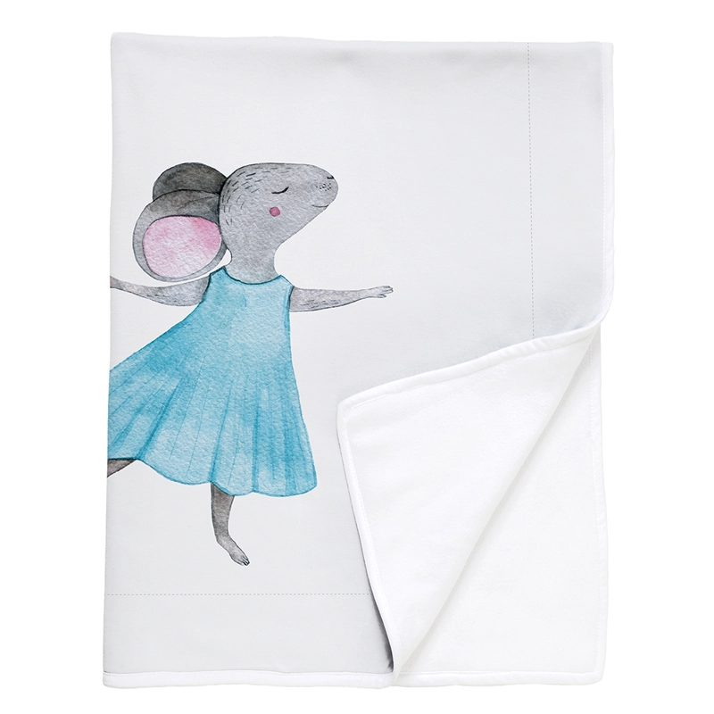 MANTA TUYO PRINT RATONA POLAR BLANCO - 1