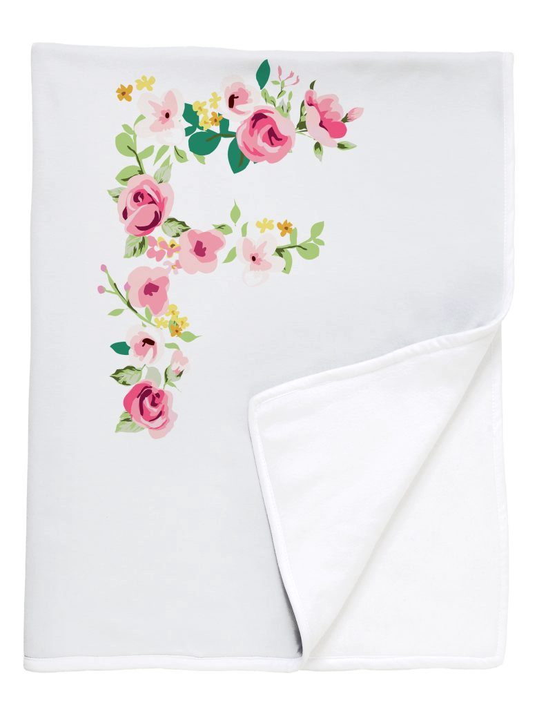 MANTA TUYO PRINT LETRA VINTAGE F POLAR BLANCO - 1