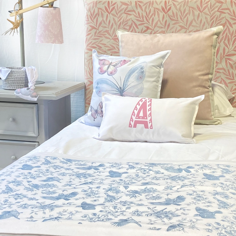 MANTA TUYO PRINT PORCELANA POLAR BLANCO - 2