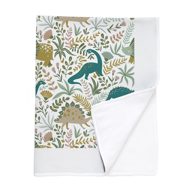 MANTA TUYO PRINT DINO POLAR BLANCO - 1