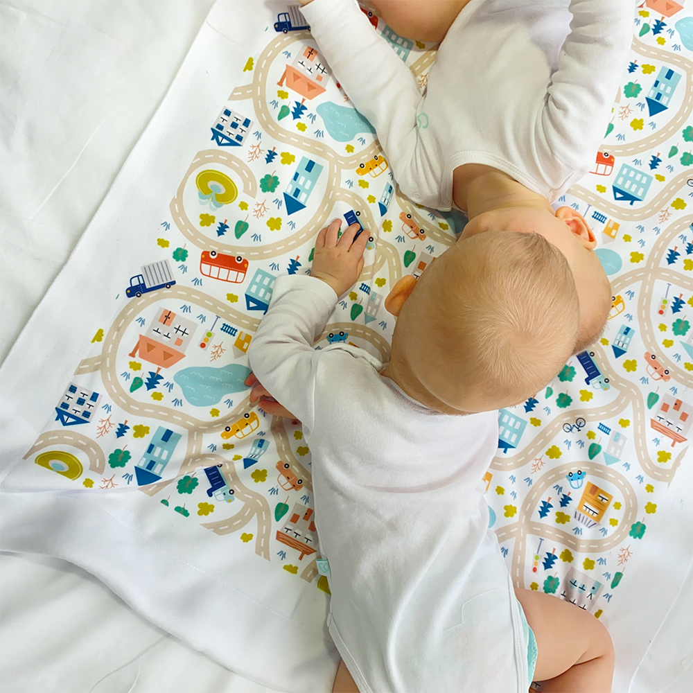 SET TUYO PRINT MANTA + ALMOHADA CITY BLANCO - 3