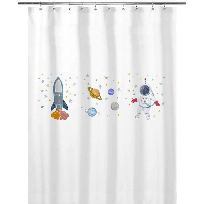 CORTINA DE BAÑO TUYO PRINT ESPACIAL ALGODÓN - 1