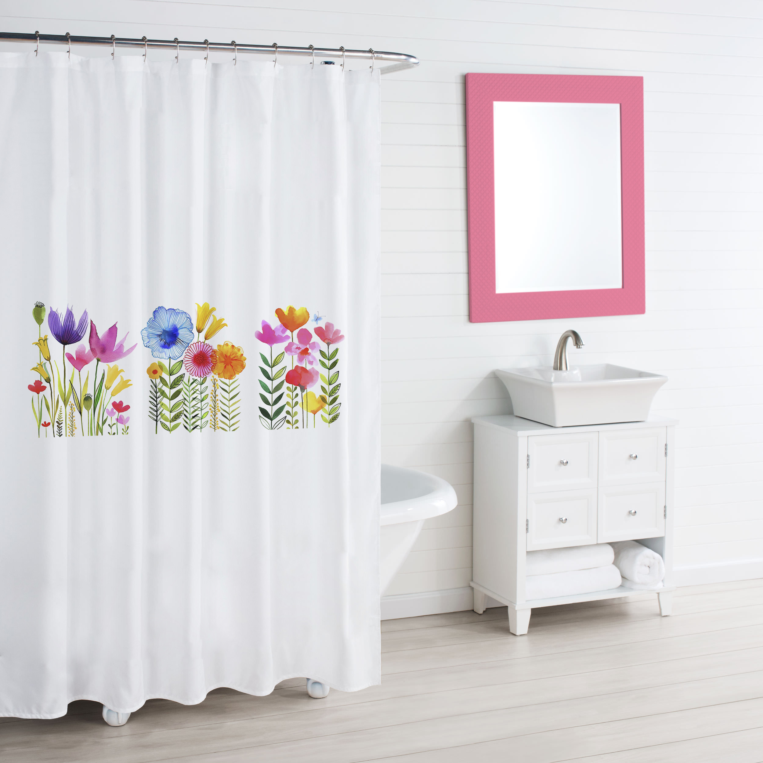 CORTINA DE BAÑO TUYO PRINT JARDÍN DE FLORES ALGODÓN - 2