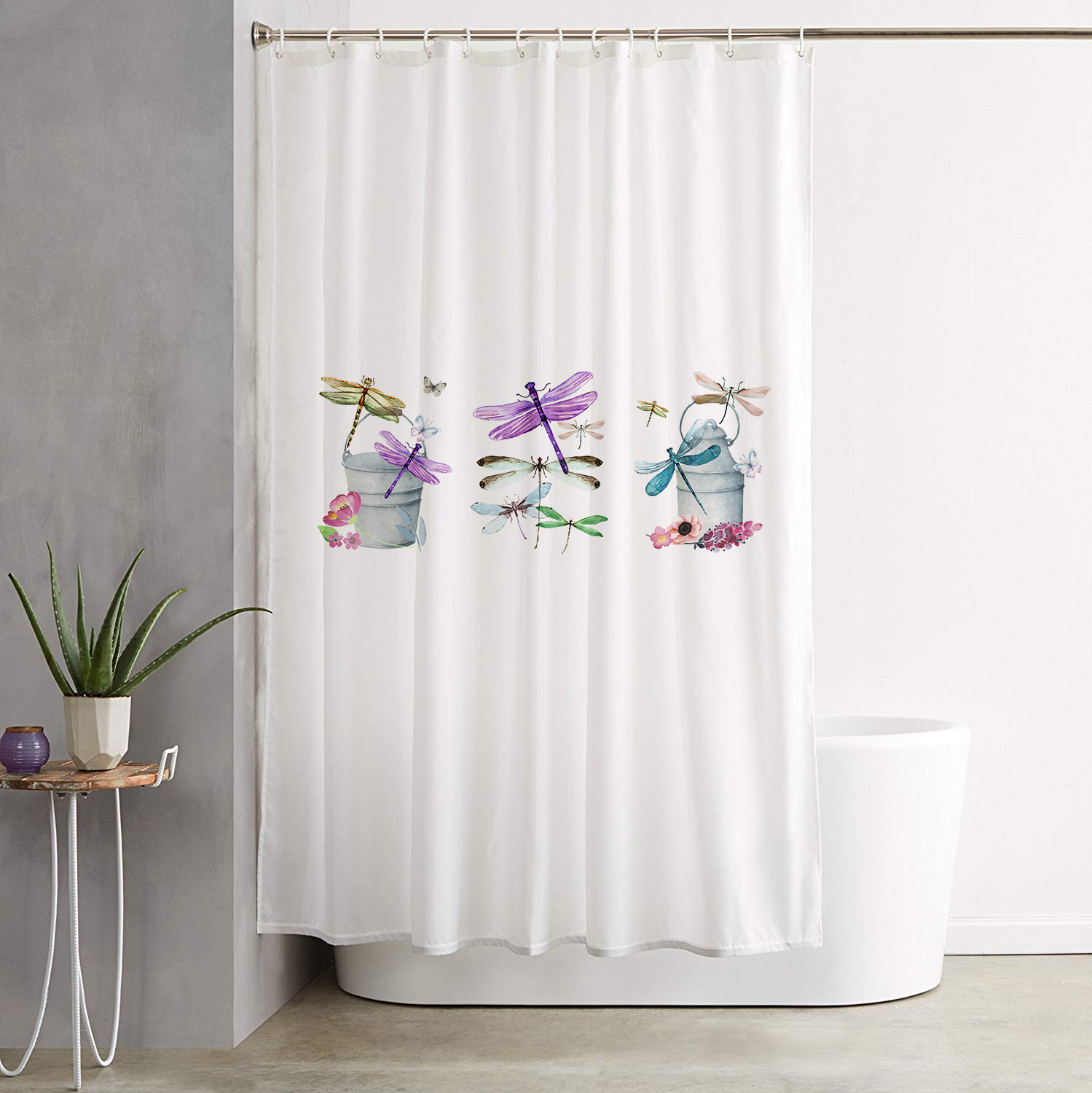CORTINA DE BAÑO TUYO PRINT LIBÉLULA ALGODÓN - 2
