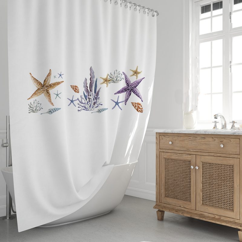 CORTINA DE BAÑO TUYO PRINT STELLA ALGODÓN - 2