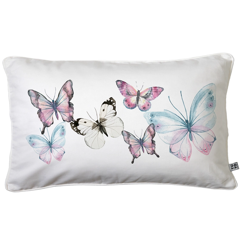 COJÍN TUYO PRINT MARIPOSAS 50 X 30 CM ROSADO - 1