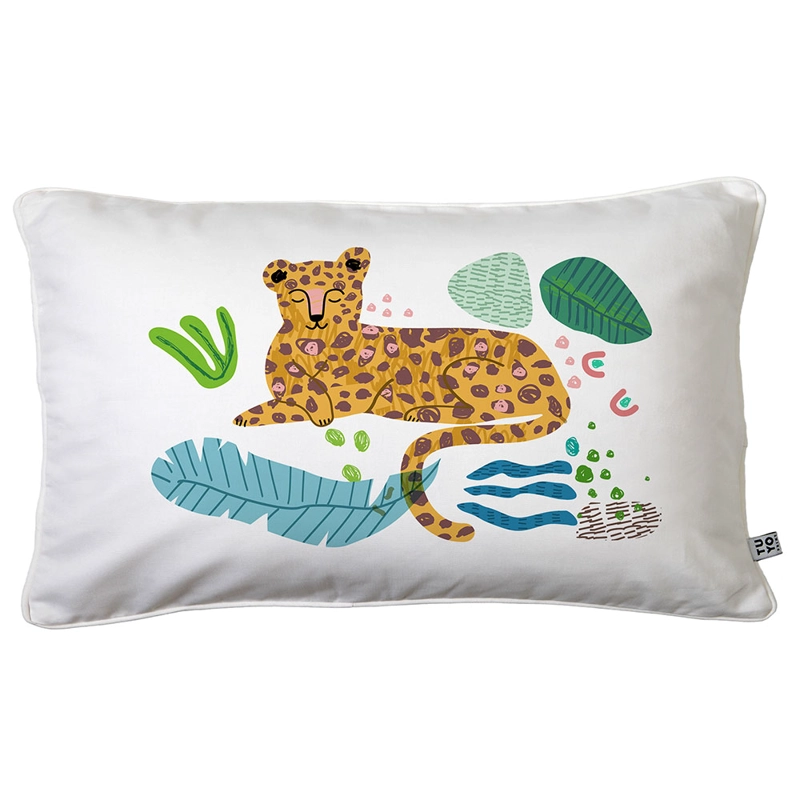 COJÍN TUYO PRINT JUNGLA 50 X 30 CM BLANCO - 1