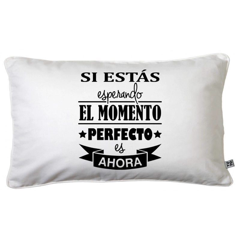 COJÍN TUYO PRINT INSPIRACIÓN MOMENTO 50 X 30 CM BLANCO - 1