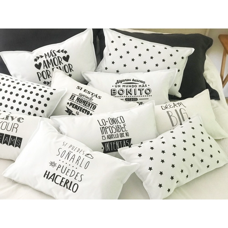 COJÍN TUYO PRINT INSPIRACIÓN MOMENTO 50 X 30 CM BLANCO - 2