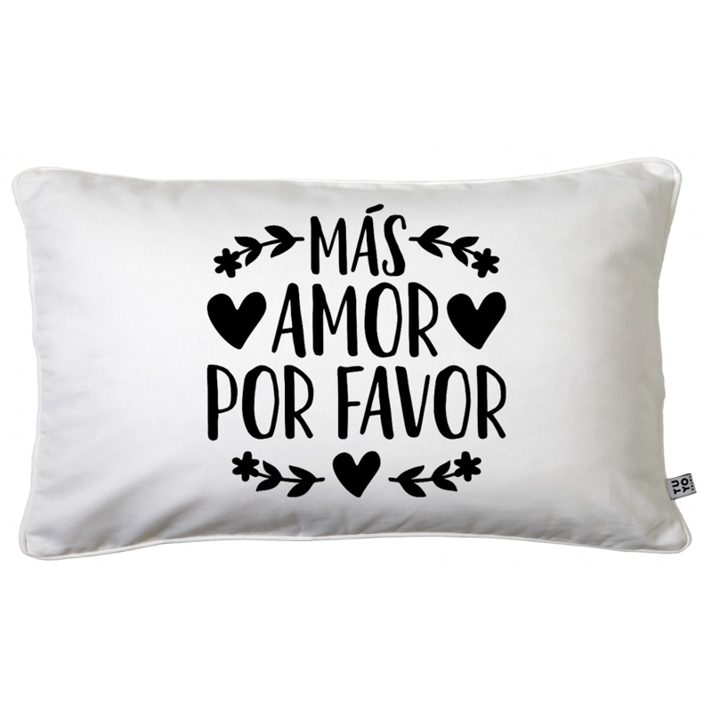 COJÍN TUYO PRINT INSPIRACIÓN AMOR 50 X 30 CM BLANCO - 1