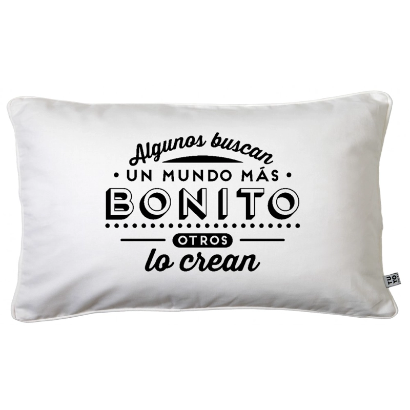 COJÍN TUYO PRINT INSPIRACIÓN BONITO 50 X 30 CM BLANCO - 1