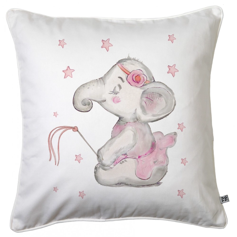 COJIN TUYO PRINT BAILARINA 45 X 45 CM BLANCO