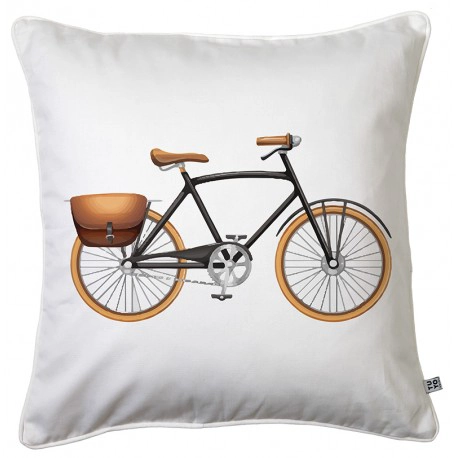 COJÍN TUYO PRINT BICI 45 X 45 CM NEGRO - 1