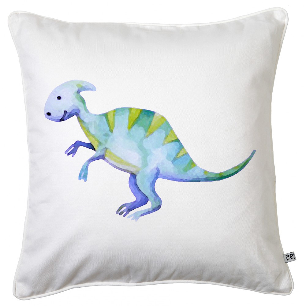 COJÍN TUYO PRINT DINOSAURIO 45 X 45 CM BLANCO - 1