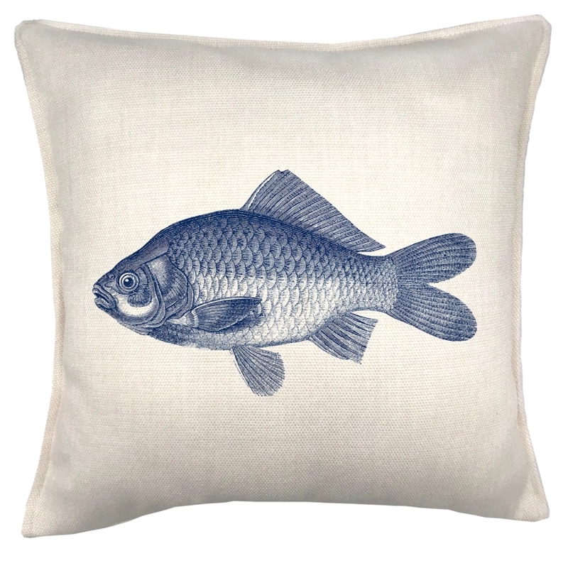 COJÍN TUYO PRINT MARINO PEZ 45 X 45 CM CRUDO - 1