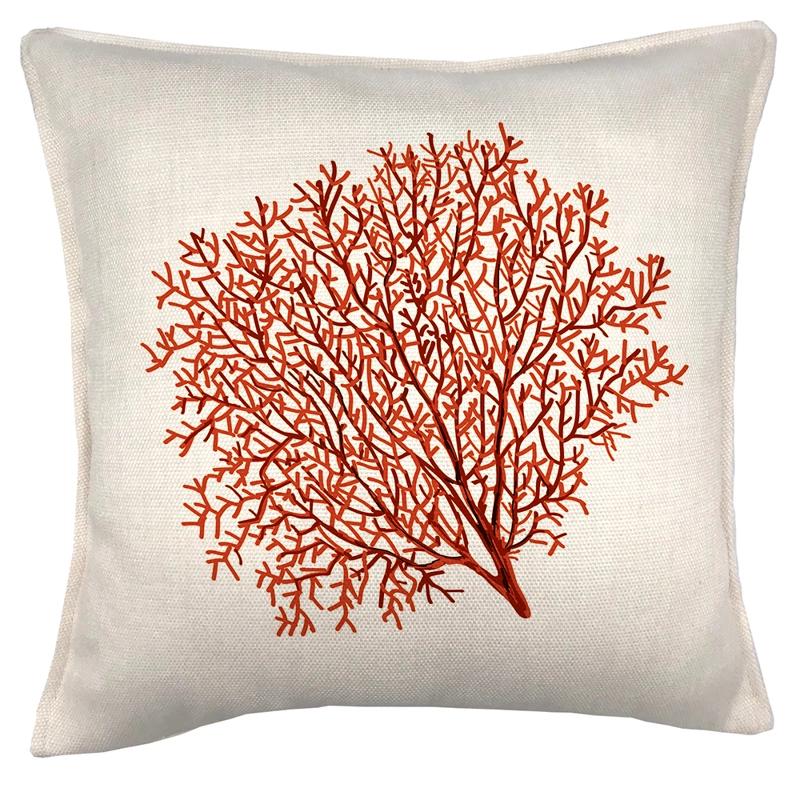 COJÍN TUYO PRINT CORAL 45 X 45 CM ROJO - 1