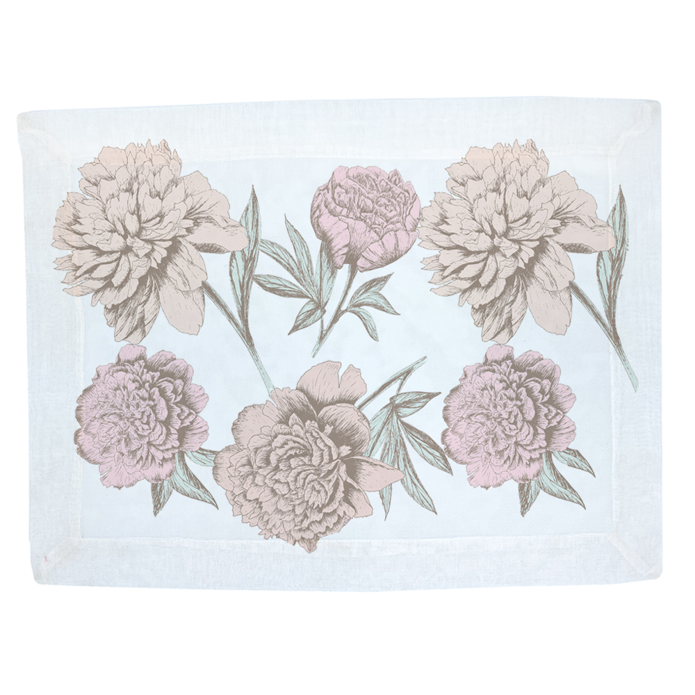 SET 4 INDIVIDUALES TUYO PRINT GARDENIA VELO ORGANZA - 1