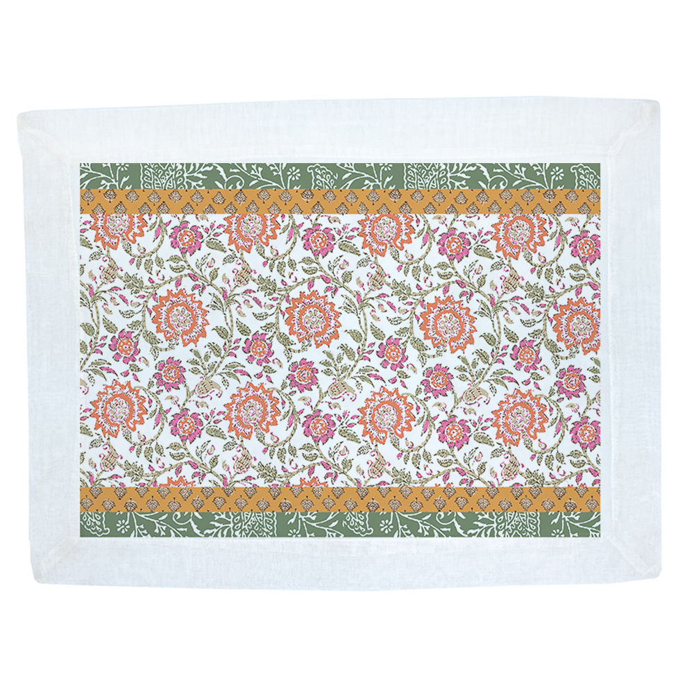 SET 4 INDIVIDUALES TUYO PRINT BOHEME VELO ORGANZA - 1