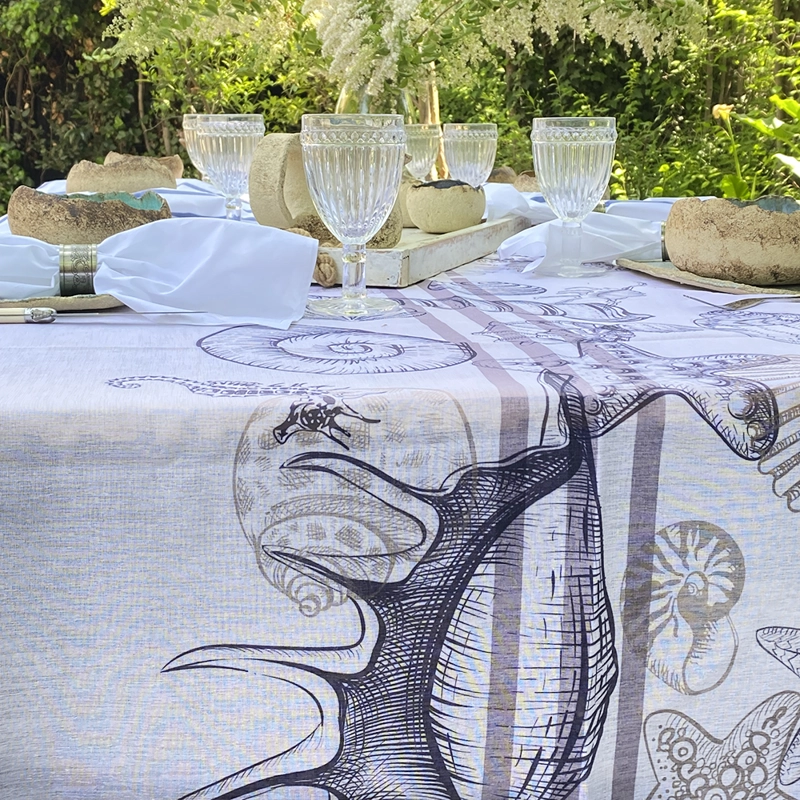 MANTEL VELO ORGANZA BAHÍA AZÚL, 180 X 300 - 1