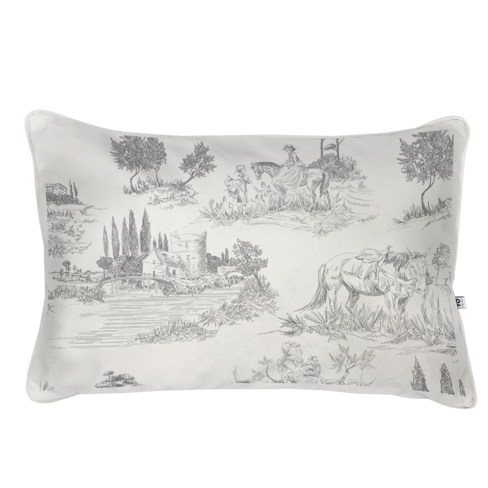 COJÍN TUYO PRINT TOILE JOUY 1 60 X 40 CM CRUDO - 1