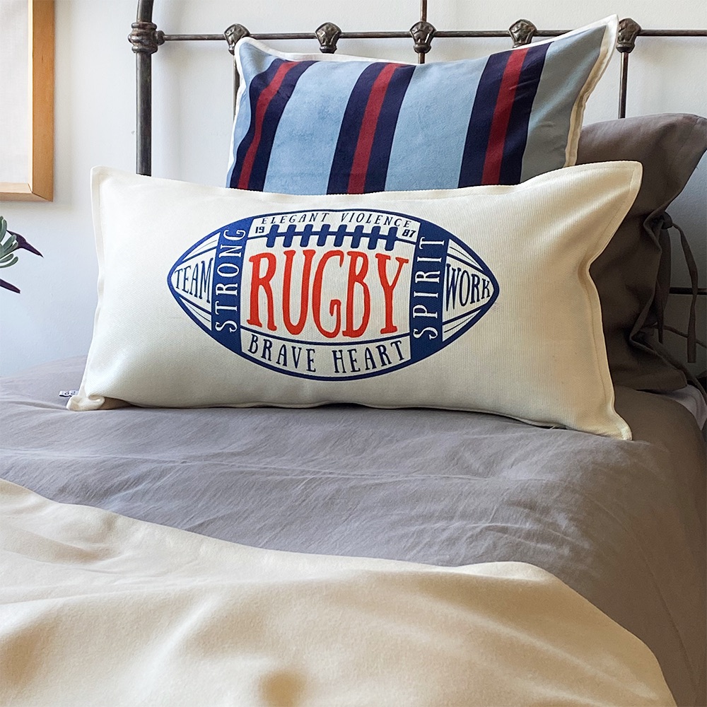 COJÍN TUYO PRINT RUGBY 70 X 35 CM CRUDO - 2