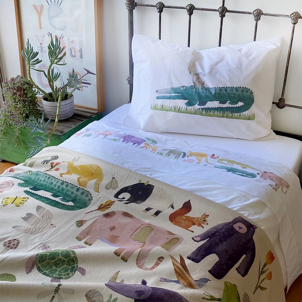 MANTA TUYO PRINT PIECERA WILD LIFE 150 X 110 CM POLAR CRUDO - 3