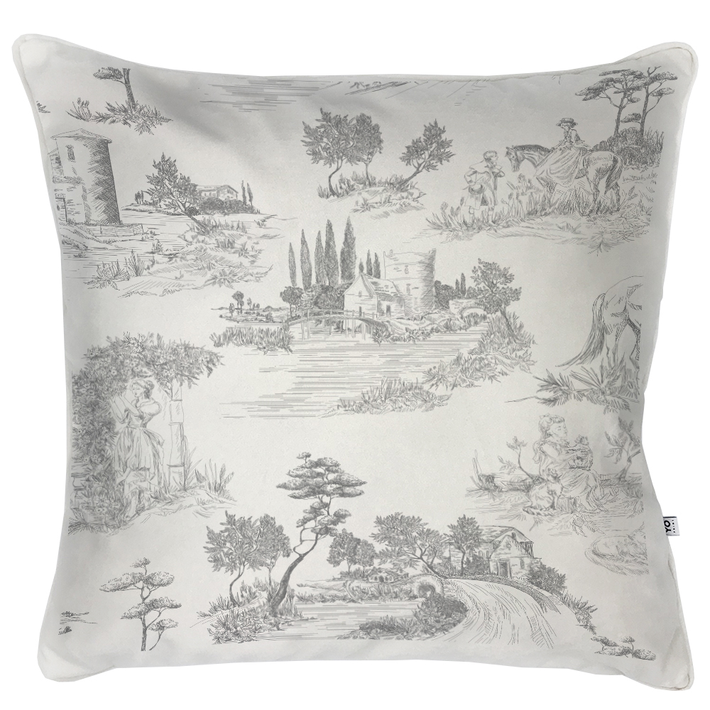 COJÍN TUYO PRINT TOILE JOUY 60 X 60 CM CRUDO - 1