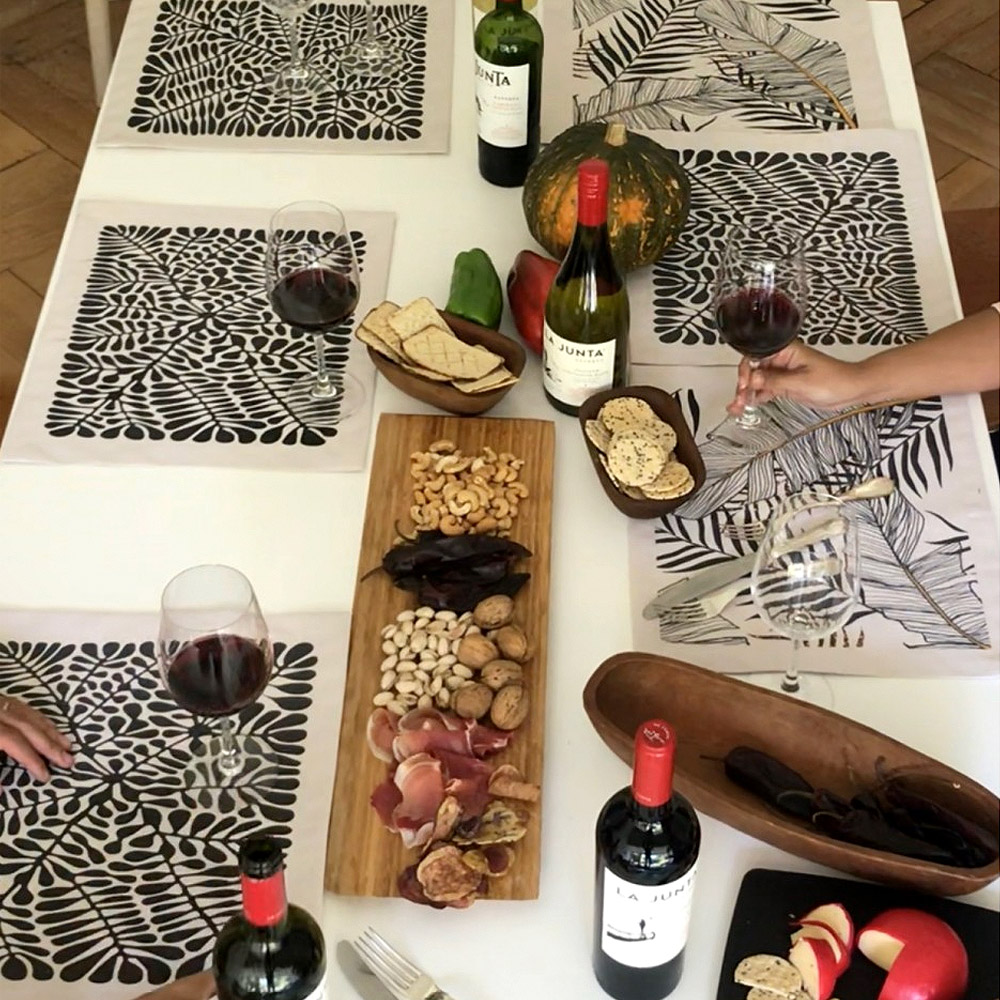 SET 4 INDIVIDUALES TUYO PRINT AFRICANO LINET NATURAL - 2