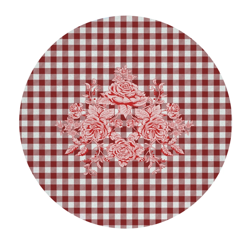 Set 4 BAJOPLATOS TOILE ROJO - CON BASE - 1