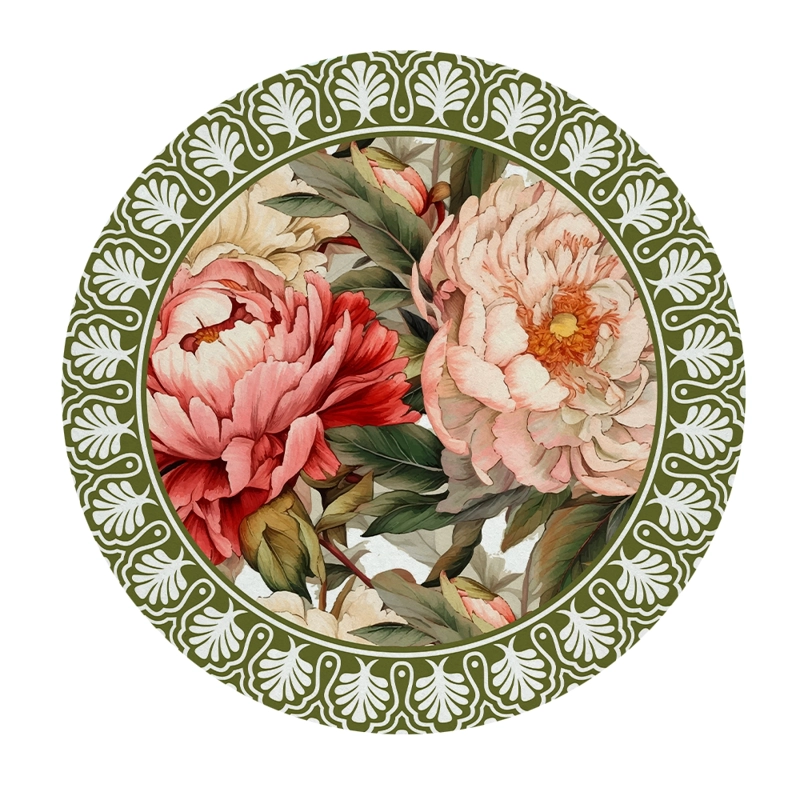 Set 4 BAJOPLATOS CAMELIA - CON BASE - 1